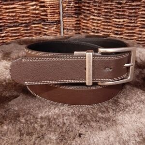 Columbia Genuine Leather Belt Men's 38 Brown Casual Office Minimalist Modern
